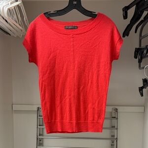 The Limited Red Short Sleeve Blouse